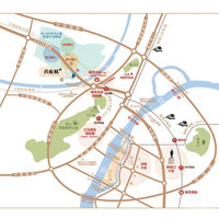 新江北孔雀城位置交通图图片