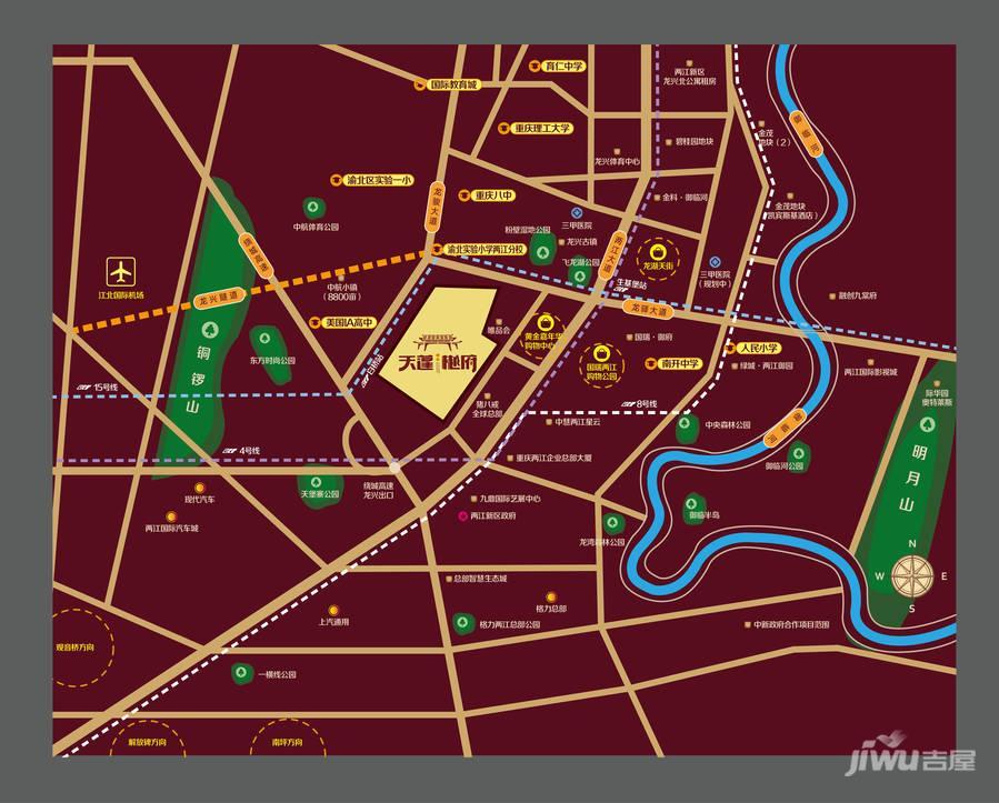 桥达天蓬樾府位置交通图