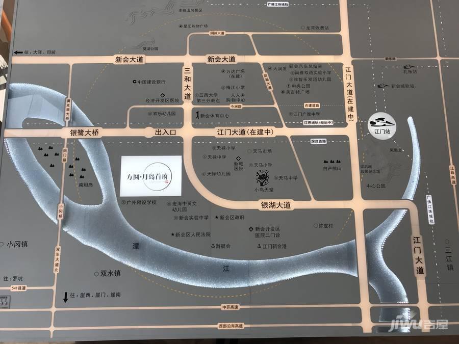 方圆月岛首府(新会)位置交通图