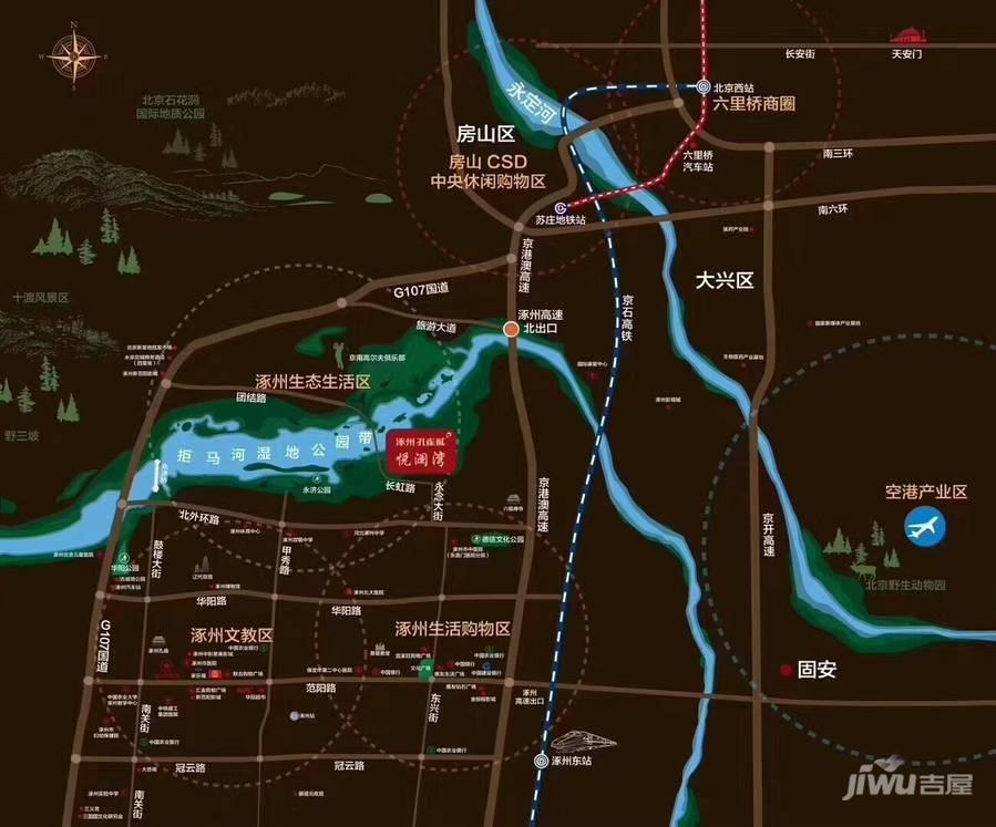 孔雀城悦澜湾位置交通图