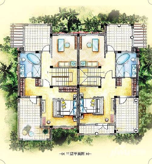 美洲故事7室5厅5卫410.9㎡户型图