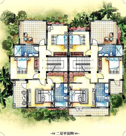 美洲故事6室4厅5卫385.8㎡户型图