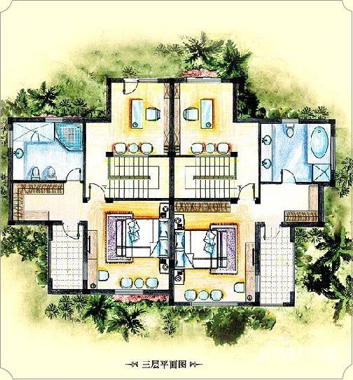 美洲故事6室4厅5卫385.8㎡户型图