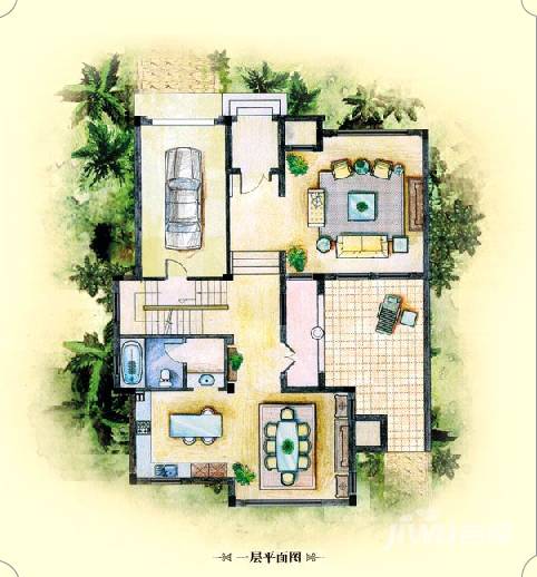 美洲故事5室3厅4卫341.5㎡户型图