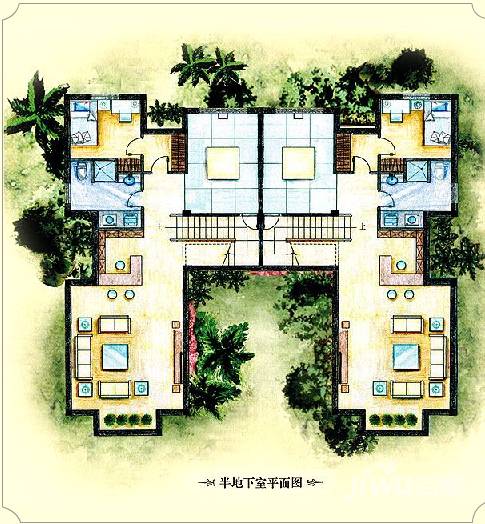 美洲故事5室4厅5卫363.2㎡户型图