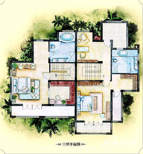 美洲故事6室5厅4卫369.4㎡户型图