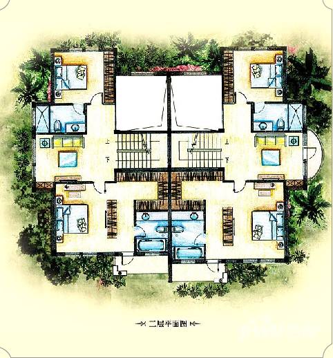 美洲故事5室4厅5卫363.2㎡户型图