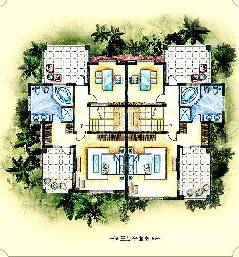 美洲故事5室4厅5卫363.2㎡户型图