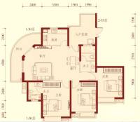 湘江世纪城3室2厅2卫135㎡户型图