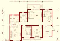 湘江世纪城3室2厅2卫122㎡户型图