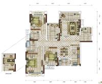 未来康桥长郡3室2厅2卫126㎡户型图