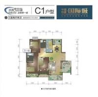 中国铁建国际城3室2厅2卫125.1㎡户型图