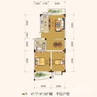 西城时代家园2室2厅1卫88.3㎡户型图