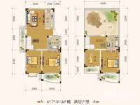 西城时代家园4室3厅2卫136.8㎡户型图