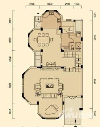 恒远锦绣兰庭2室1厅1卫134㎡户型图