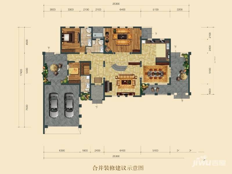 众安景海湾5室5厅6卫400㎡户型图