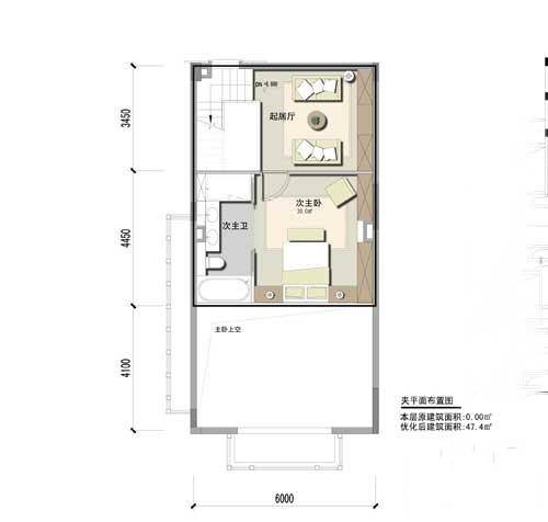 东部华侨城天麓2室0厅1卫户型图