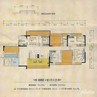 华海澜湾4室2厅2卫129㎡户型图