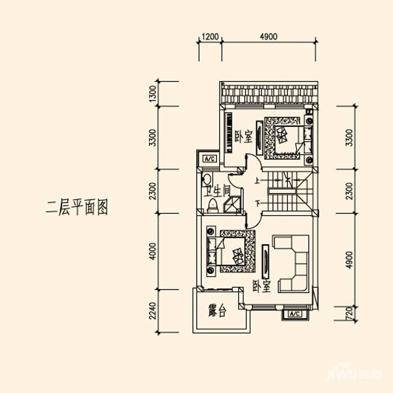 山水英伦庄园3室2厅3卫171㎡户型图