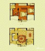 东润枫华1室2厅3卫111㎡户型图