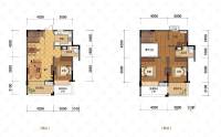 广宇上东城商铺4室2厅2卫138㎡户型图