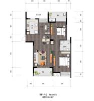 广宇上东城商铺2室2厅1卫86.2㎡户型图