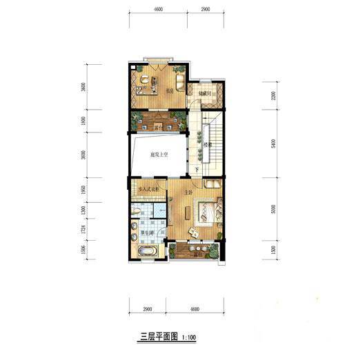 金都夏宫2室0厅2卫100㎡户型图