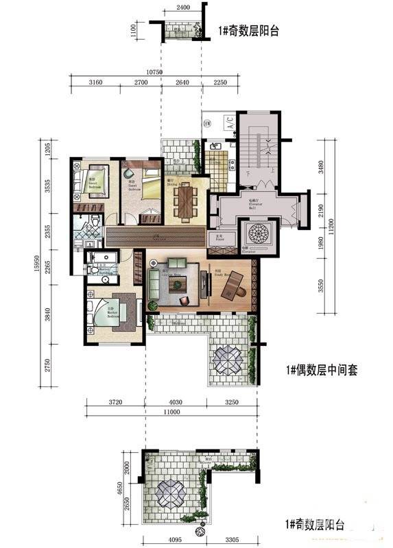 坤和和家园4室2厅2卫140㎡户型图