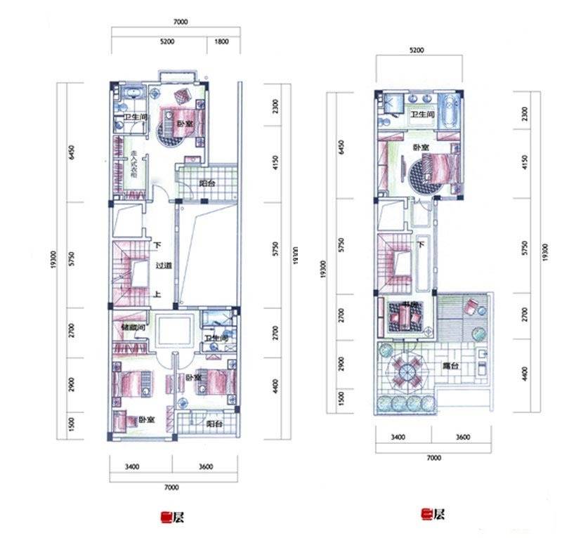 坤和和家园7室2厅5卫265㎡户型图