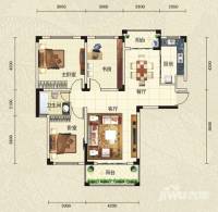 葛洲坝世纪花园三期3室2厅1卫115.5㎡户型图