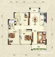 葛洲坝世纪花园三期3室2厅2卫131.3㎡户型图