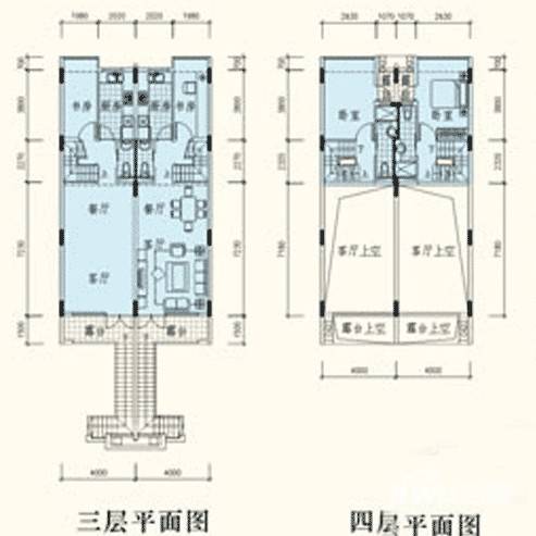 御峰园4室2厅4卫123㎡户型图