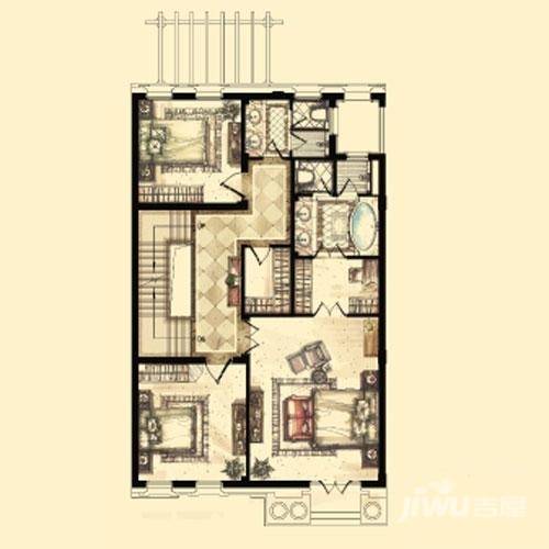 溪上玫瑰园5室3厅3卫557㎡户型图