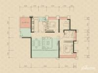 金地伊顿山3室2厅2卫122.3㎡户型图