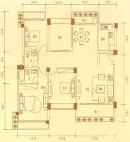 景湖时代城3室2厅2卫151.2㎡户型图