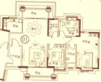 富星半岛3室2厅2卫户型图