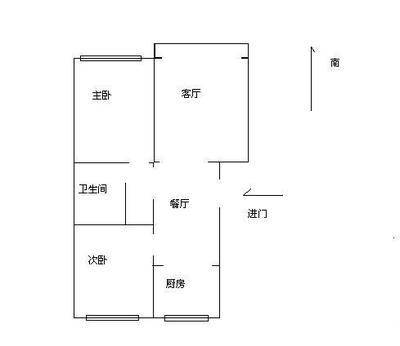 贺田尚城璟湾2室2厅1卫100㎡户型图