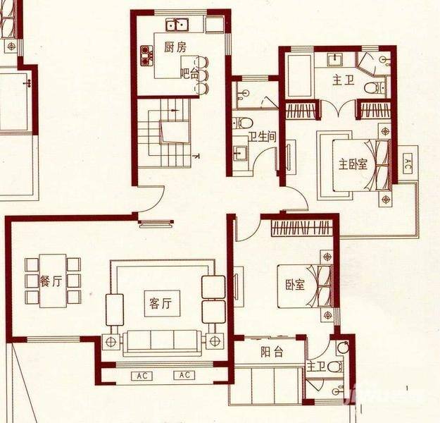 翠屏紫气钟山5室3厅4卫228㎡户型图