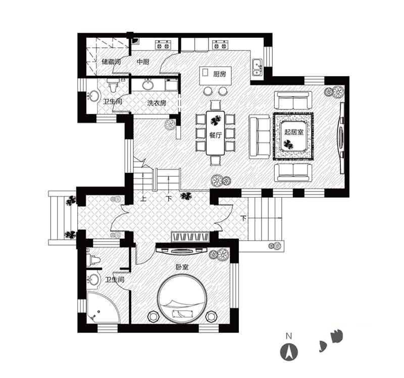 远洋假日养生庄园3室2厅4卫195㎡户型图