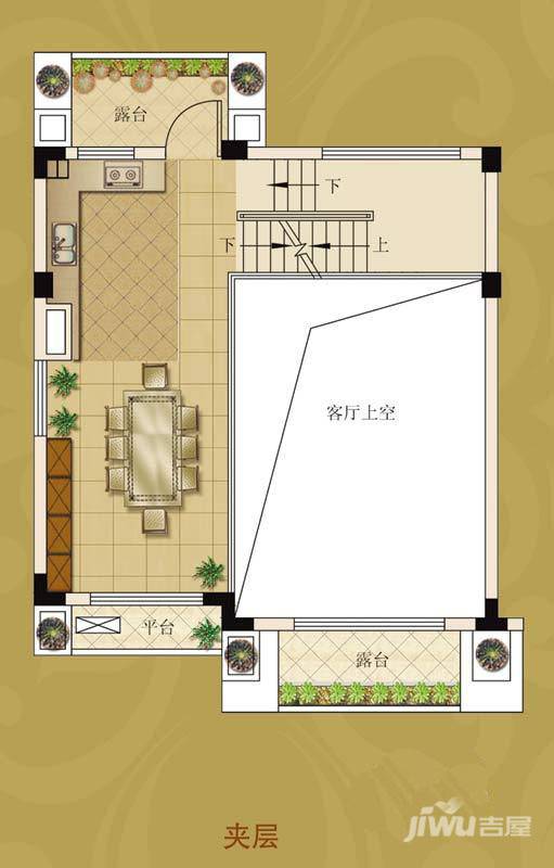 银河湾卓苑4室2厅3卫160㎡户型图