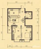 中环星座2室1厅1卫74.7㎡户型图
