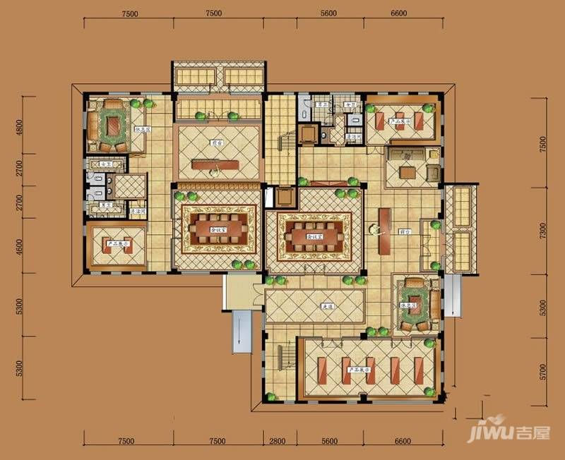 亘元财富汇8室2厅4卫635㎡户型图