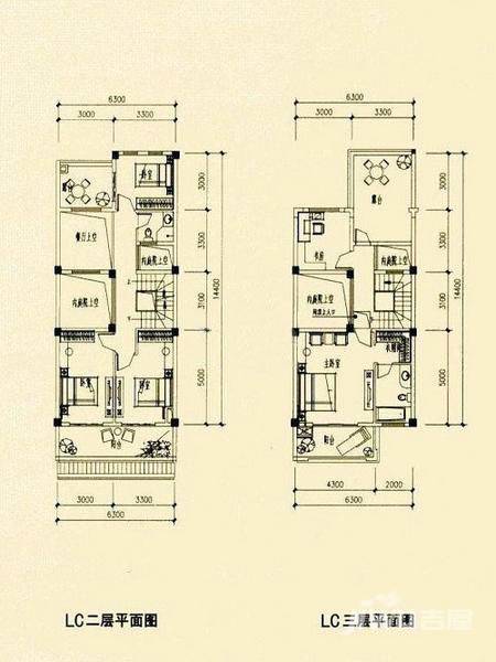 阳光丹宁顿小镇4室3厅4卫299㎡户型图