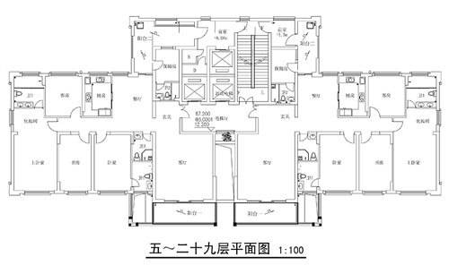 融景湾4室2厅4卫225.2㎡户型图