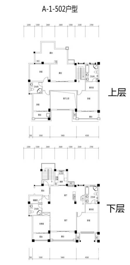 世茂湖滨首府4室3厅0卫308㎡户型图