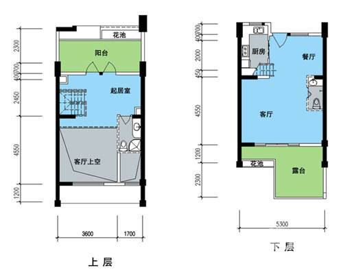 厦航高郡1室2厅2卫93.3㎡户型图