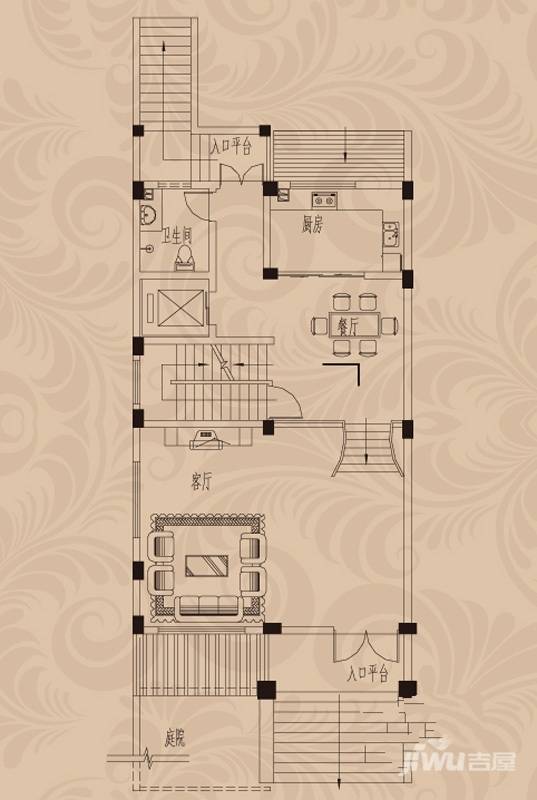 金荣盛景濠庭0室2厅1卫100.6㎡户型图