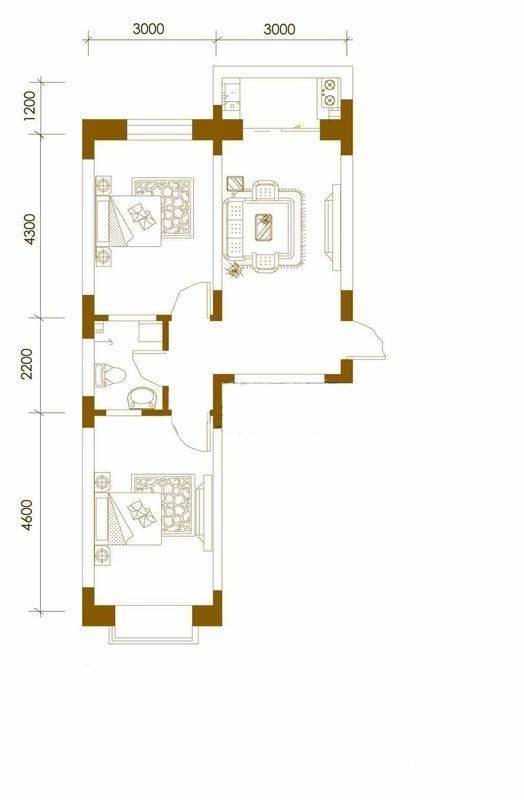 怡庭美苑普通住宅67.3㎡户型图