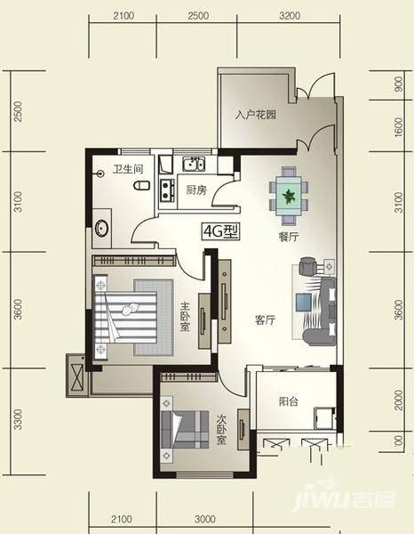 威尔士春天3室2厅2卫139㎡户型图