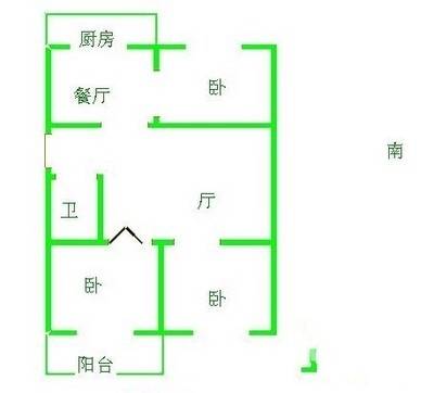 建业壹号城邦2室2厅2卫86㎡户型图